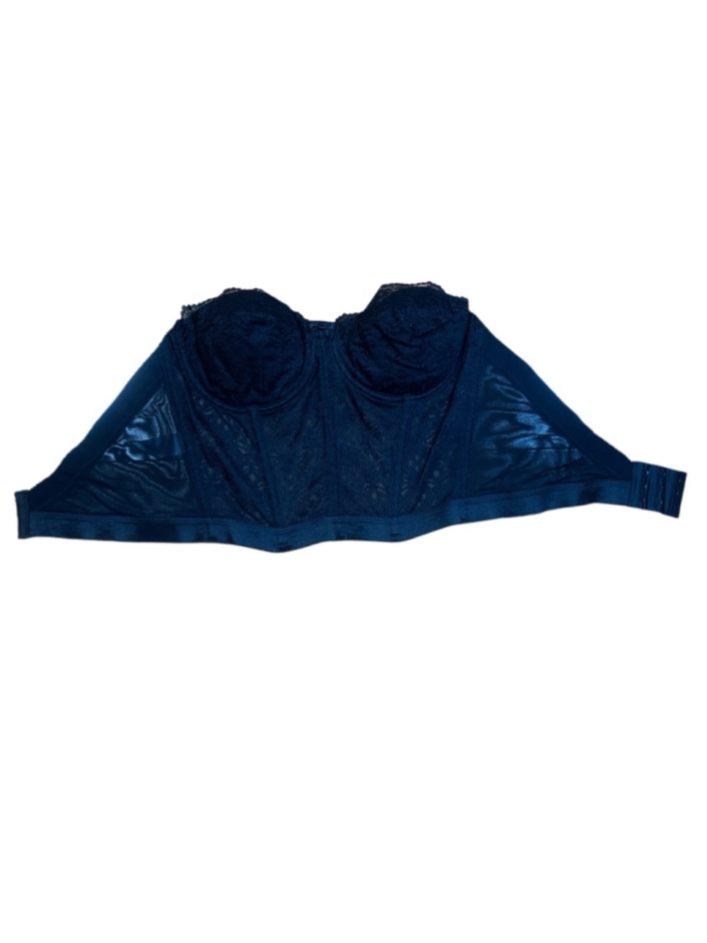 Women's Sears Black Lace Bustier strapless Bra Size 36C
